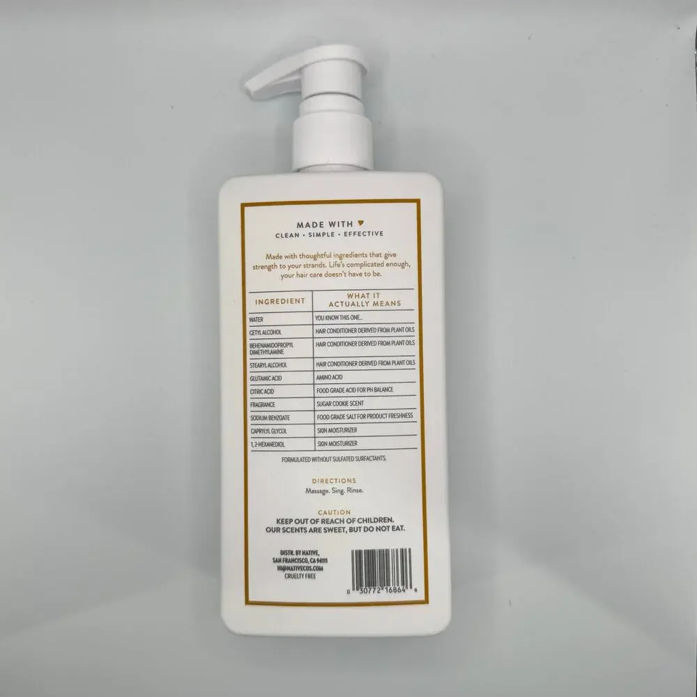 New Holiday NATIVE Hair Care Sugar Cookie Strengthening Conditioner - Picture 2 of 4